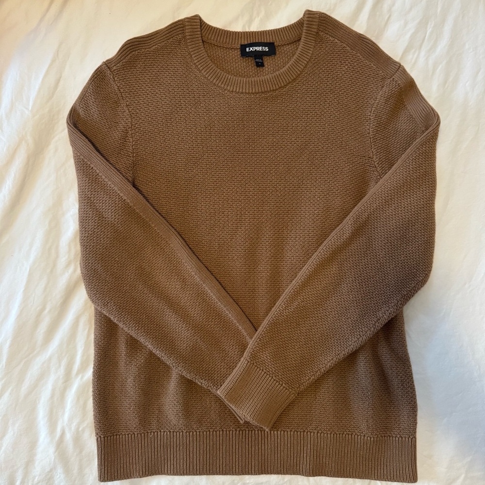 Express Men's Brown Pullover Sweater - Picture 2 of 5